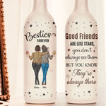 Good Friends Are Always Here - Personalized Bottle Lamp - Gift For Friend