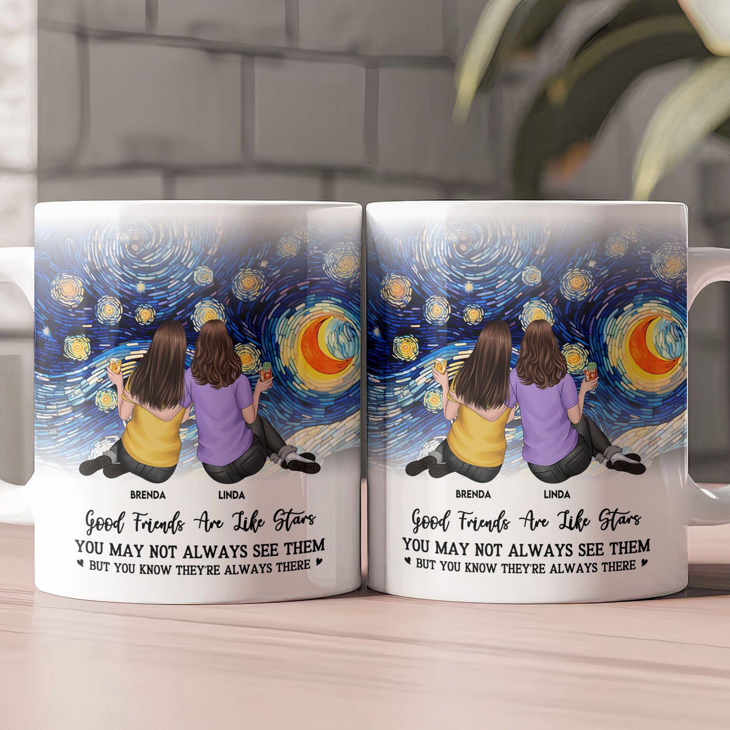 Good Friends Are Like Star - Personalized Mug