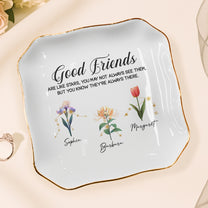 Good Friends Are Like Stars Custom Birth Month & Zodiac Star Sign - Personalized Jewelry Dish