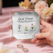 Good Friends Are Like Stars Custom Birth Month & Zodiac Star Sign - Personalized Jewelry Dish