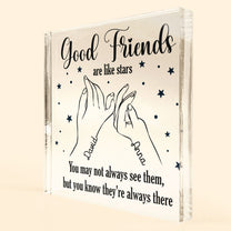 Good Friends Are Like Stars Hand Line Art - Personalized Acrylic Plaque