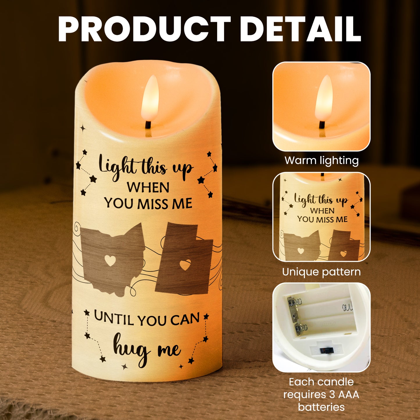 Good Friends Are Like Stars Light This When You Miss Me - Personalized LED Candle