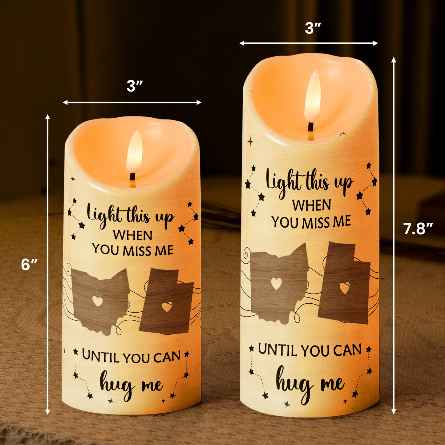 Good Friends Are Like Stars Light This When You Miss Me - Personalized LED Candle