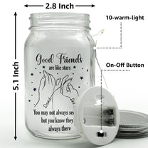 Good Friends Are Like Stars - Personalized Mason Jar Light