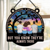 Good Friends Are Like Stars - Personalized Window Hanging Suncatcher Ornament