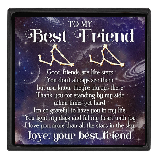 Good Friends Are Like Stars Zodiac Bestie Custom Gift - Personalized Stud Earrings