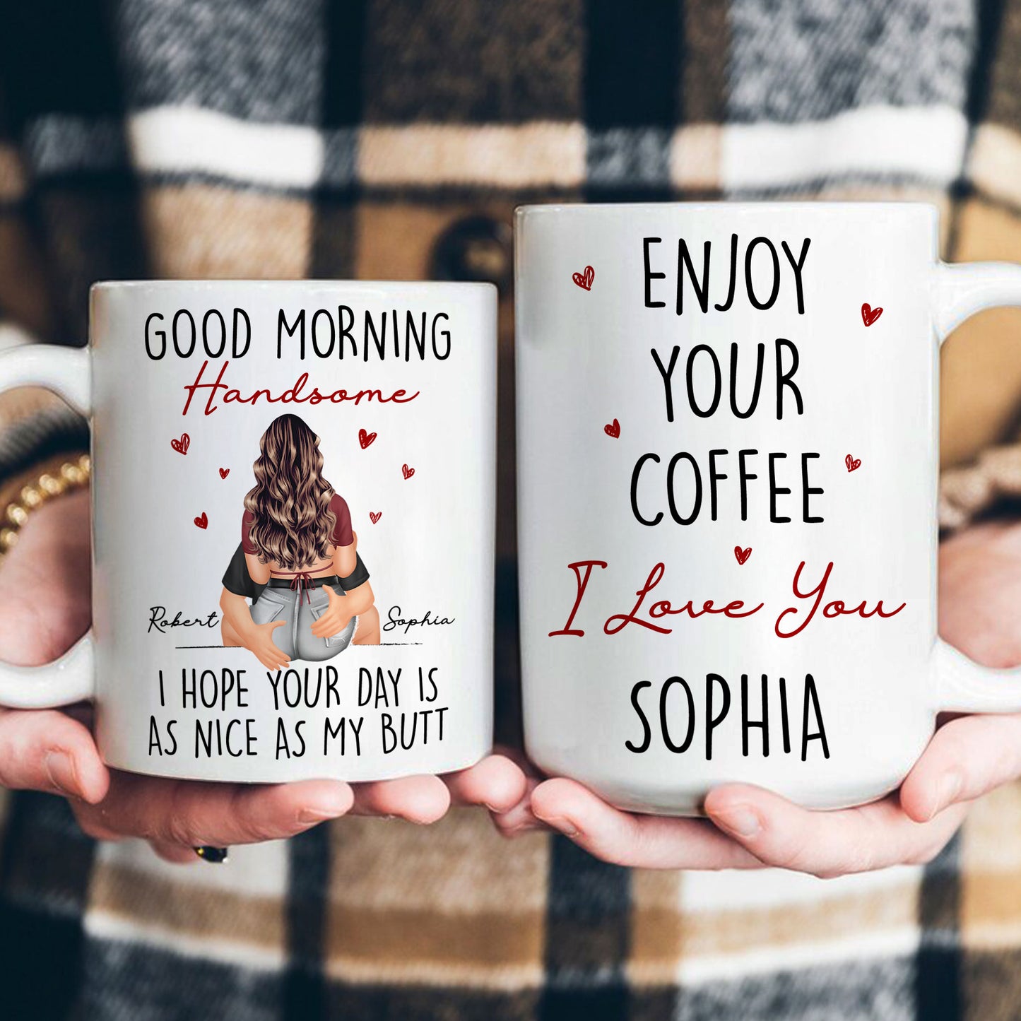 Good Morning Handsome - Funny Anniversary Gift, Valentine's Day Gifts For Him - Personalized Mug