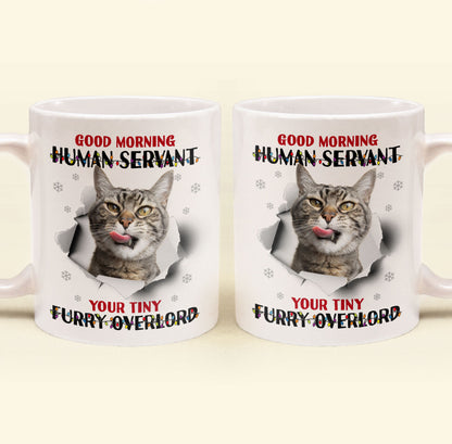 Good Morning Human Funny Style Christmas - Personalized Photo Mug