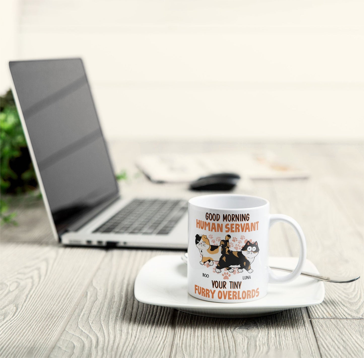 Good Morning Human Servant From Cats - Personalized Mug