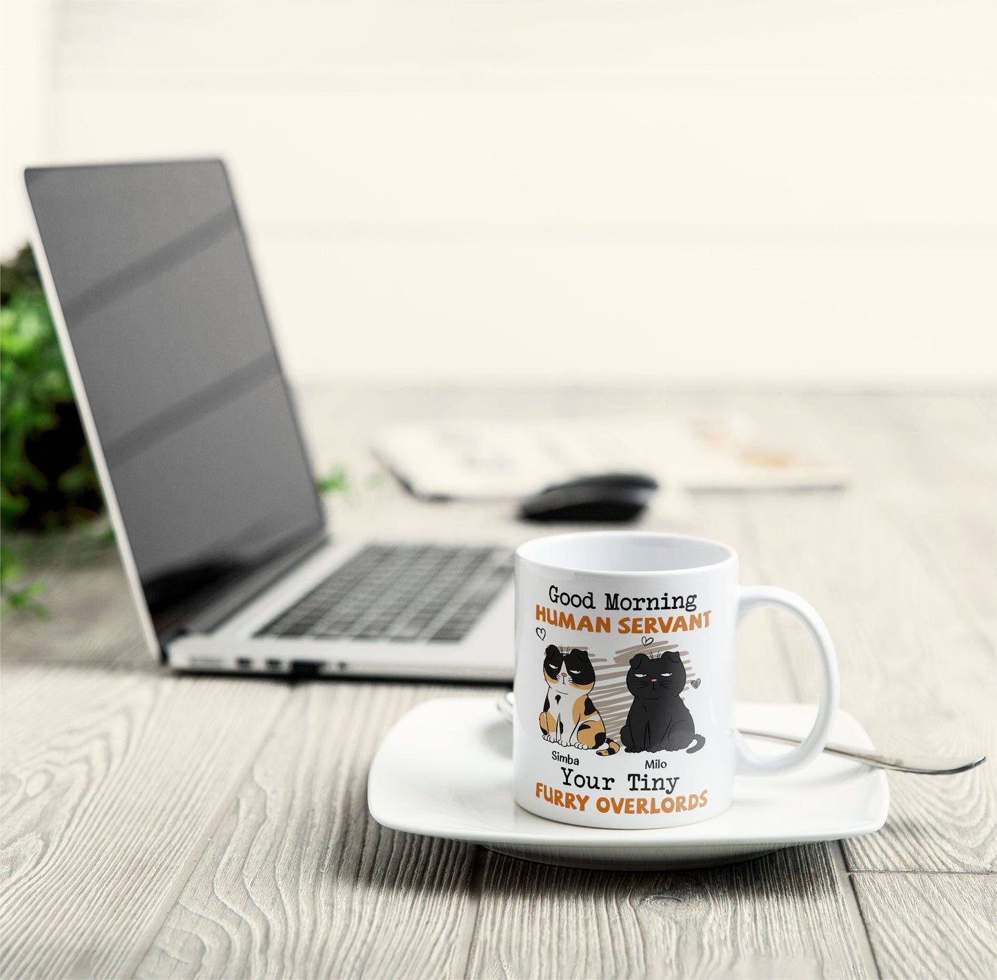 Good Morning Human Servant - Personalized Mug