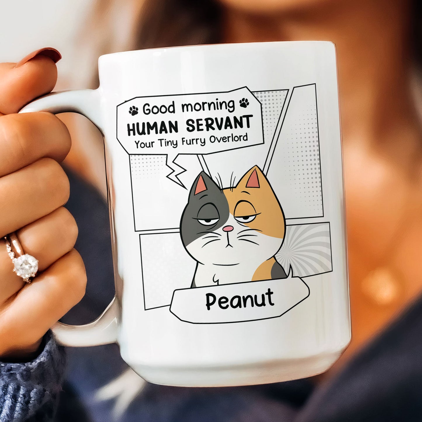 Good Morning, Human Servant - Personalized Mug