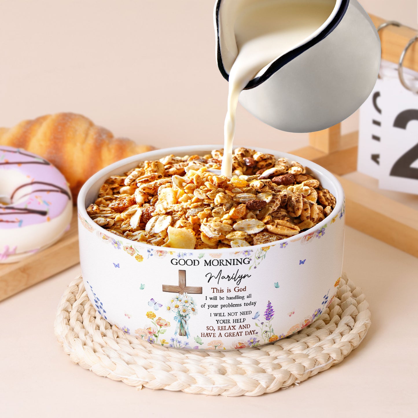 Good Morning This Is God - Personalized Ceramic Bowl