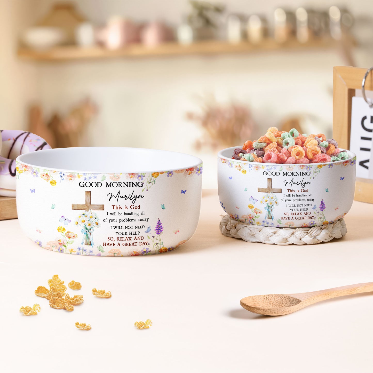 Good Morning This Is God - Personalized Ceramic Bowl