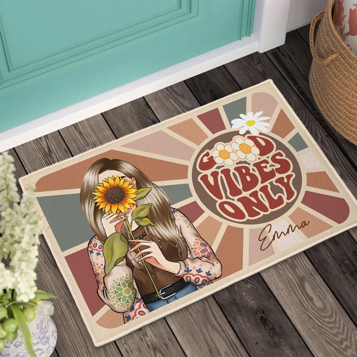 Good Vibes Only - Personalized Doormat