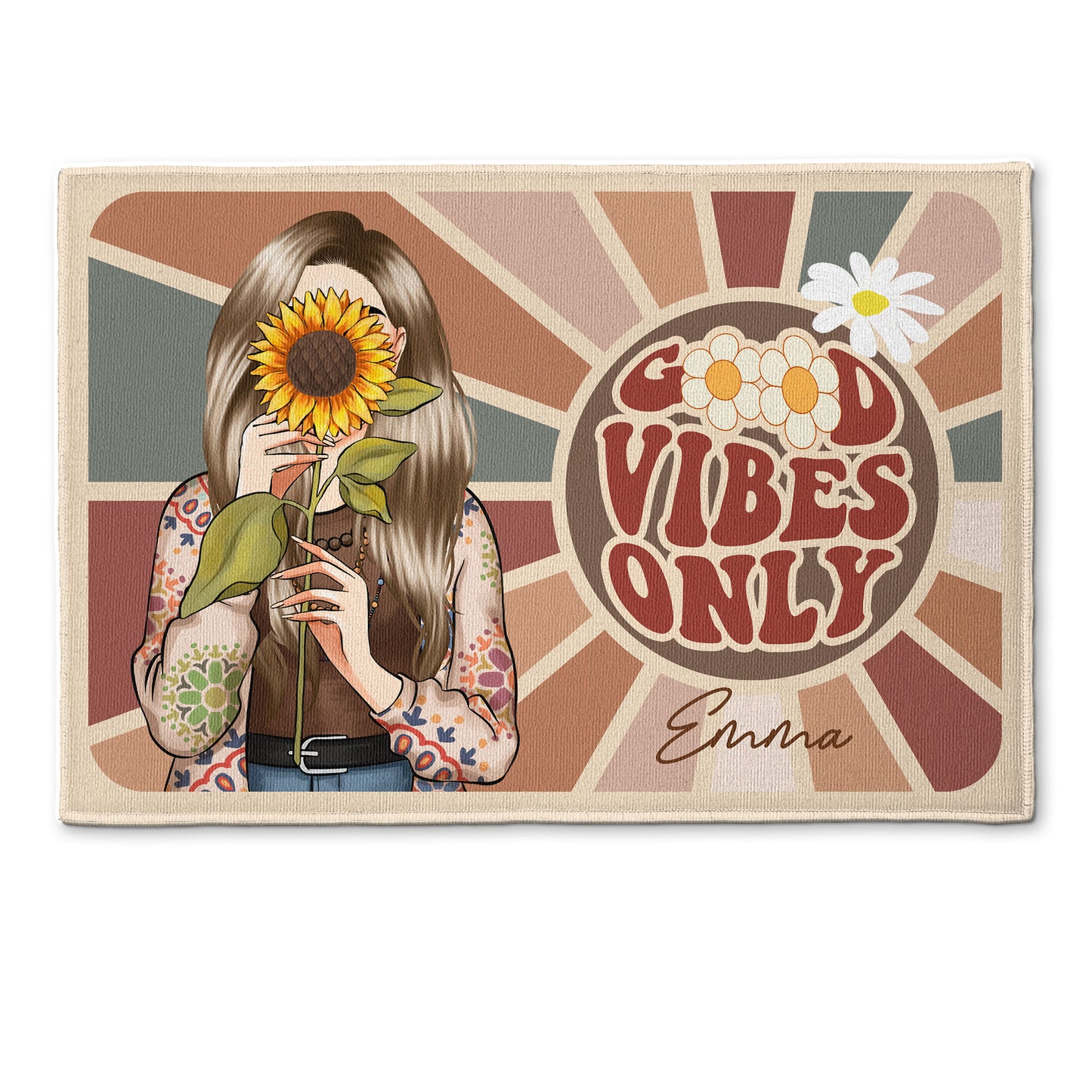 Good Vibes Only - Personalized Doormat