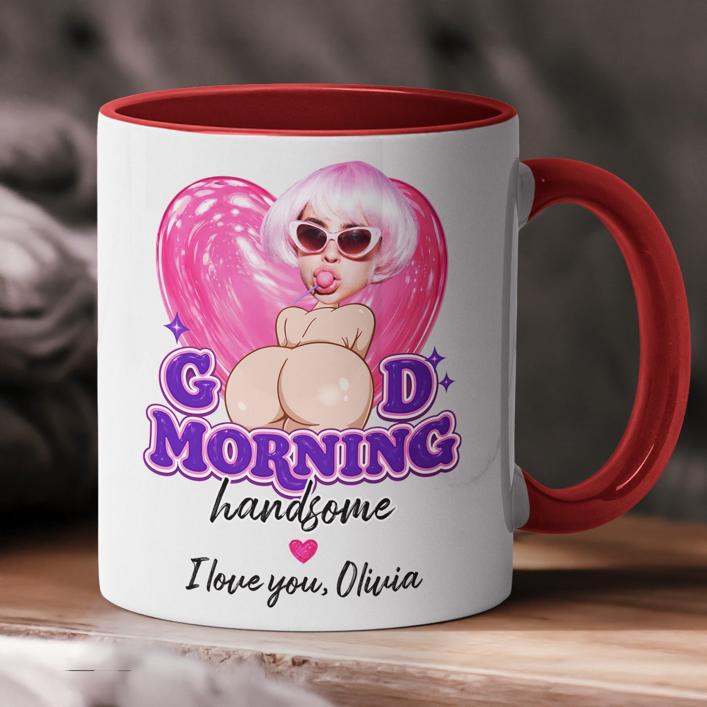 Good-Morning-Handsome-Upload-Your-Photo--Funny-Gift-For-Him,-Husband,-Boyfriend-Personalized-Mug-3