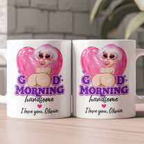 Good-Morning-Handsome-Upload-Your-Photo--Funny-Gift-For-Him,-Husband,-Boyfriend-Personalized-Mug-5
