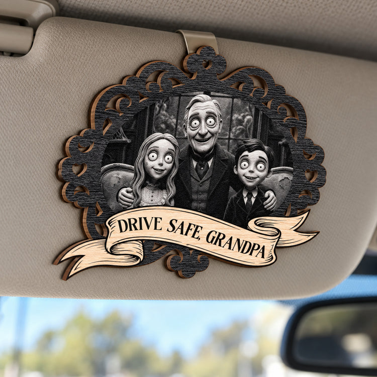 Gothic-Clay-Style-Drive-Safe-Personalized-Car-Visor-Clip-4