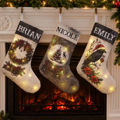 Gothic Style Family Christmas - Personalized Stocking