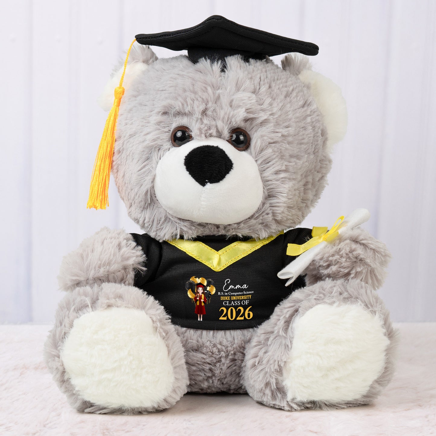 Grad Celebration Behind You All Your Memories - Personalized Graduation Teddy Bear