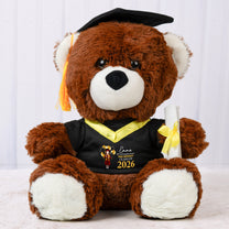Grad Celebration Behind You All Your Memories - Personalized Graduation Teddy Bear