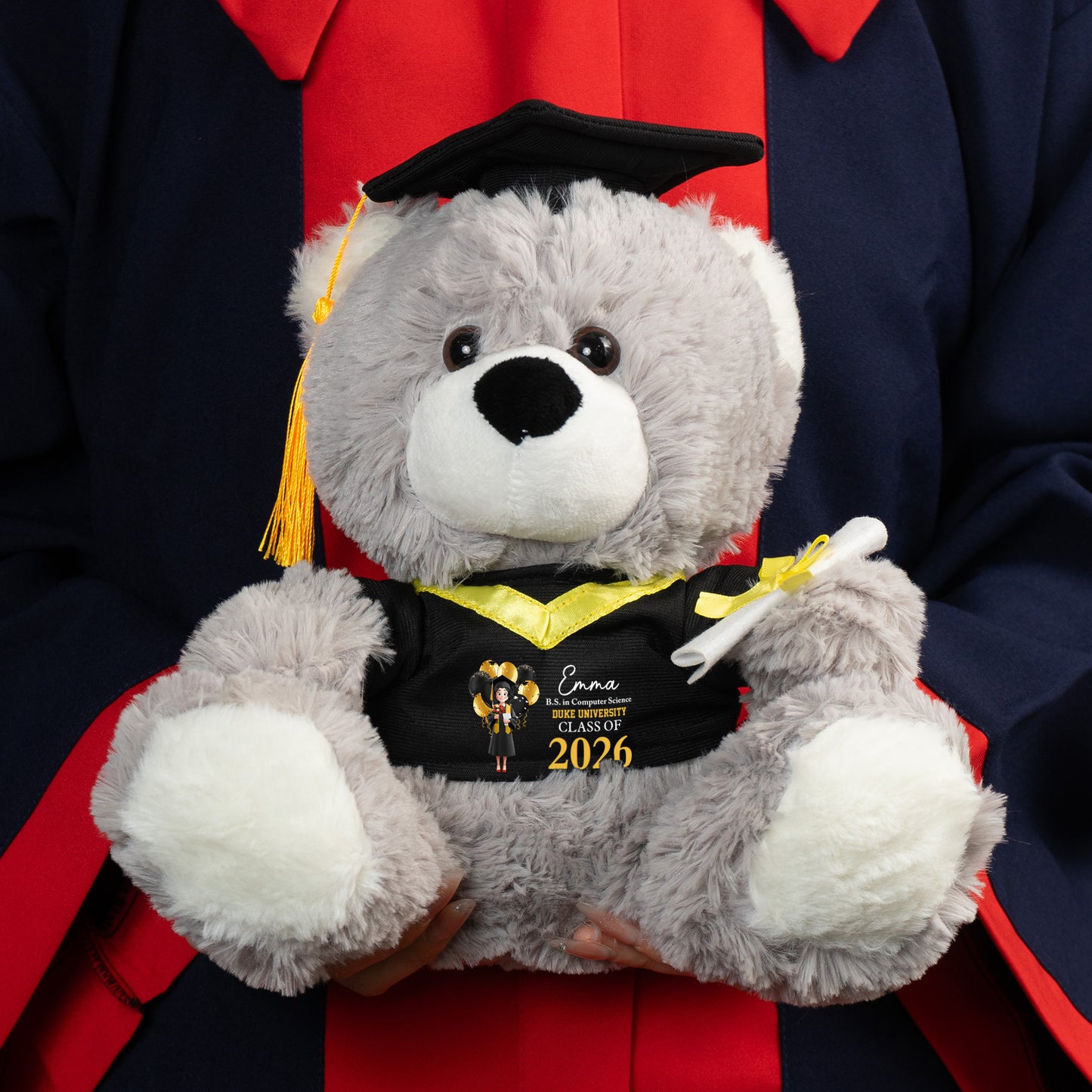 Grad Celebration Behind You All Your Memories - Personalized Graduation Teddy Bear
