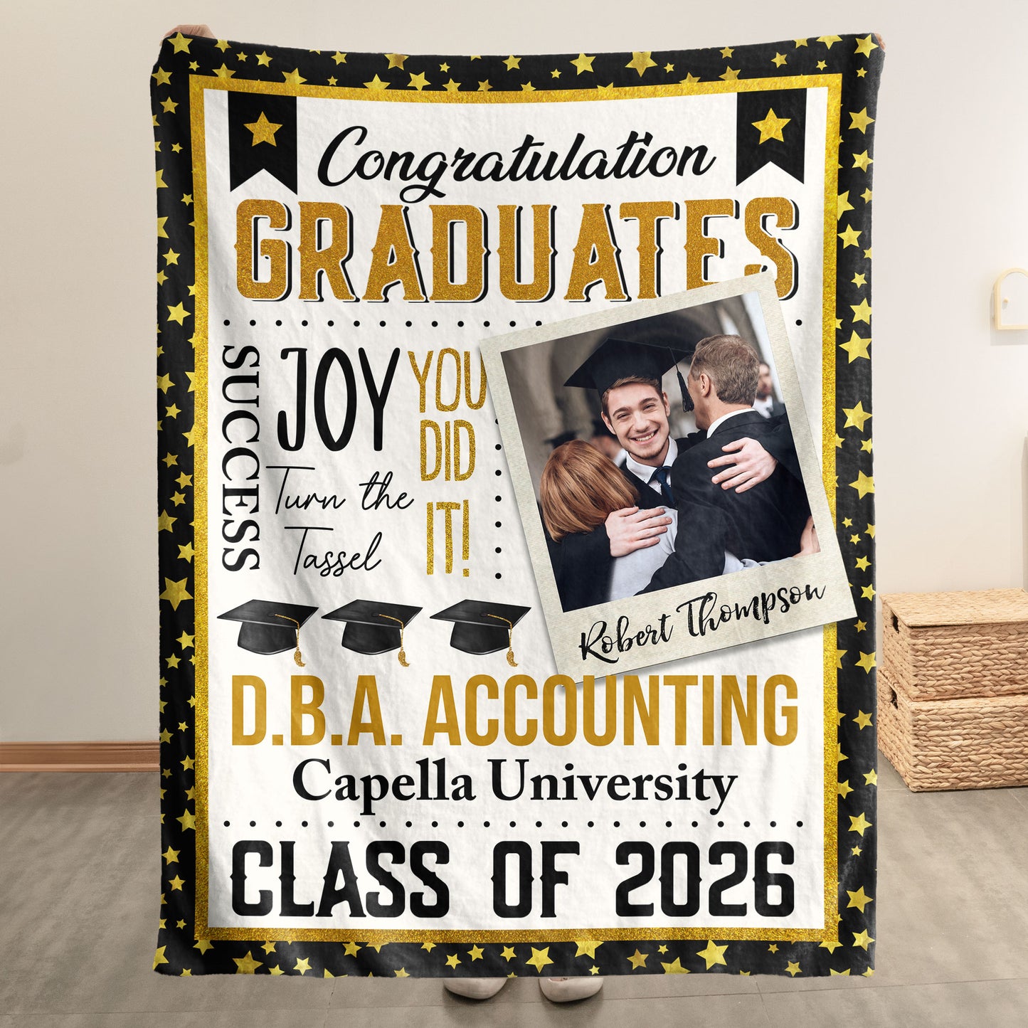 Graduate Congratulation - Personalized Blanket