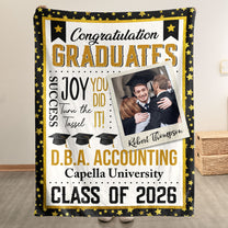 Graduate Congratulation - Personalized Blanket