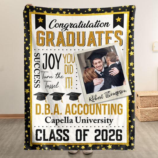 Graduate Congratulation - Personalized Blanket