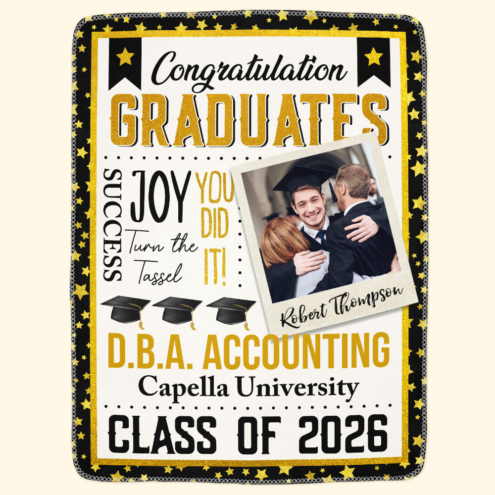 Graduate Congratulation - Personalized Blanket