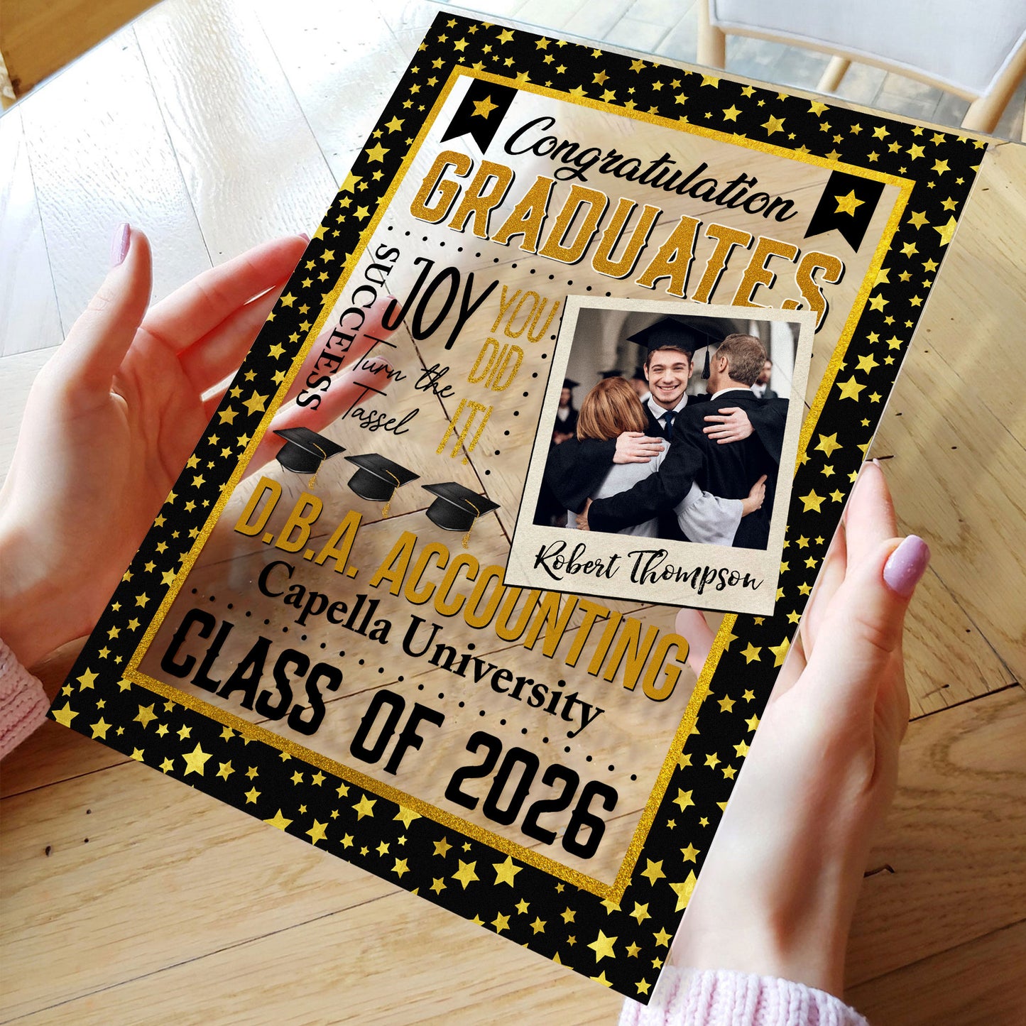 Congratulation Graduates - Personalized Acrylic Photo Plaque
