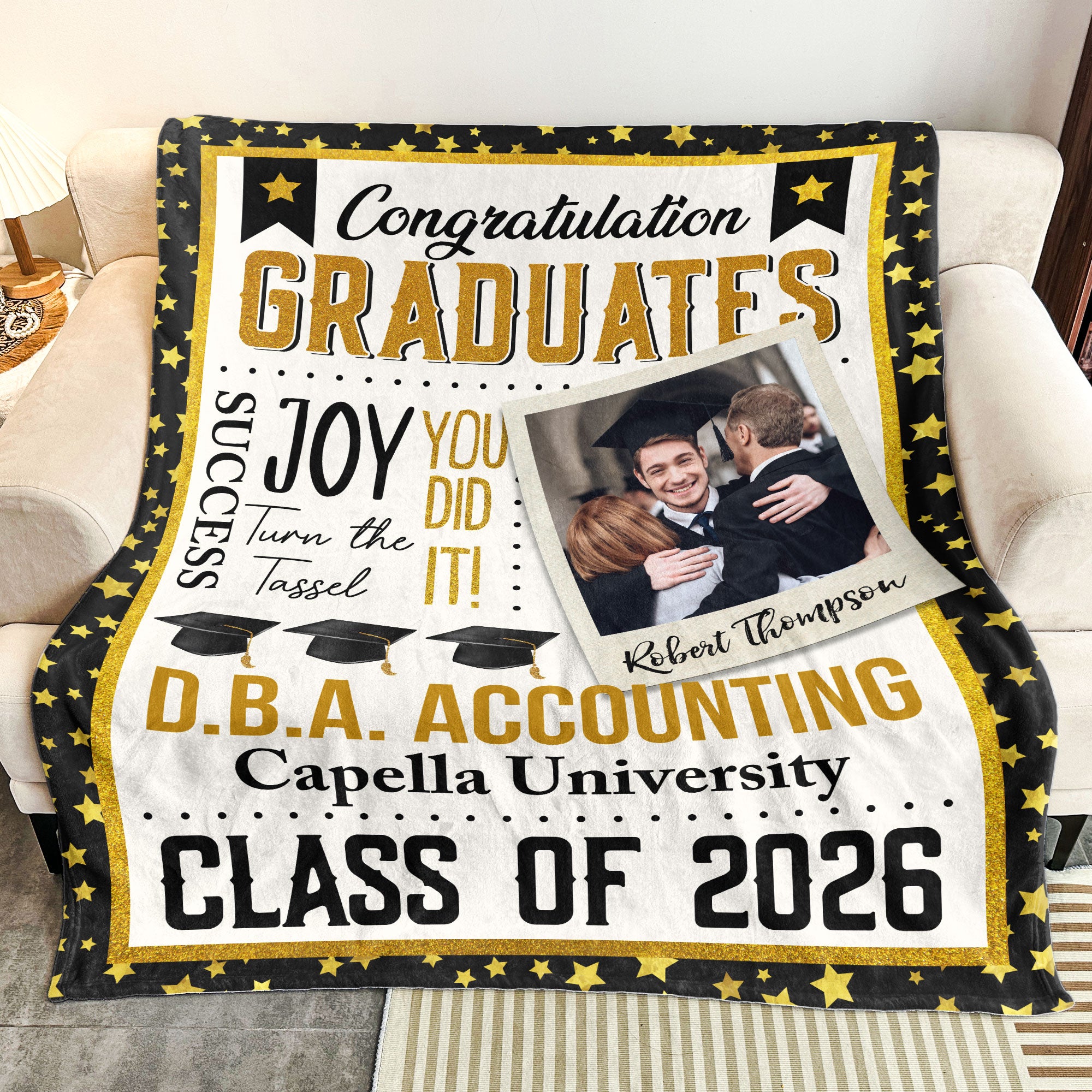 Graduate Congratulation - Personalized Blanket
