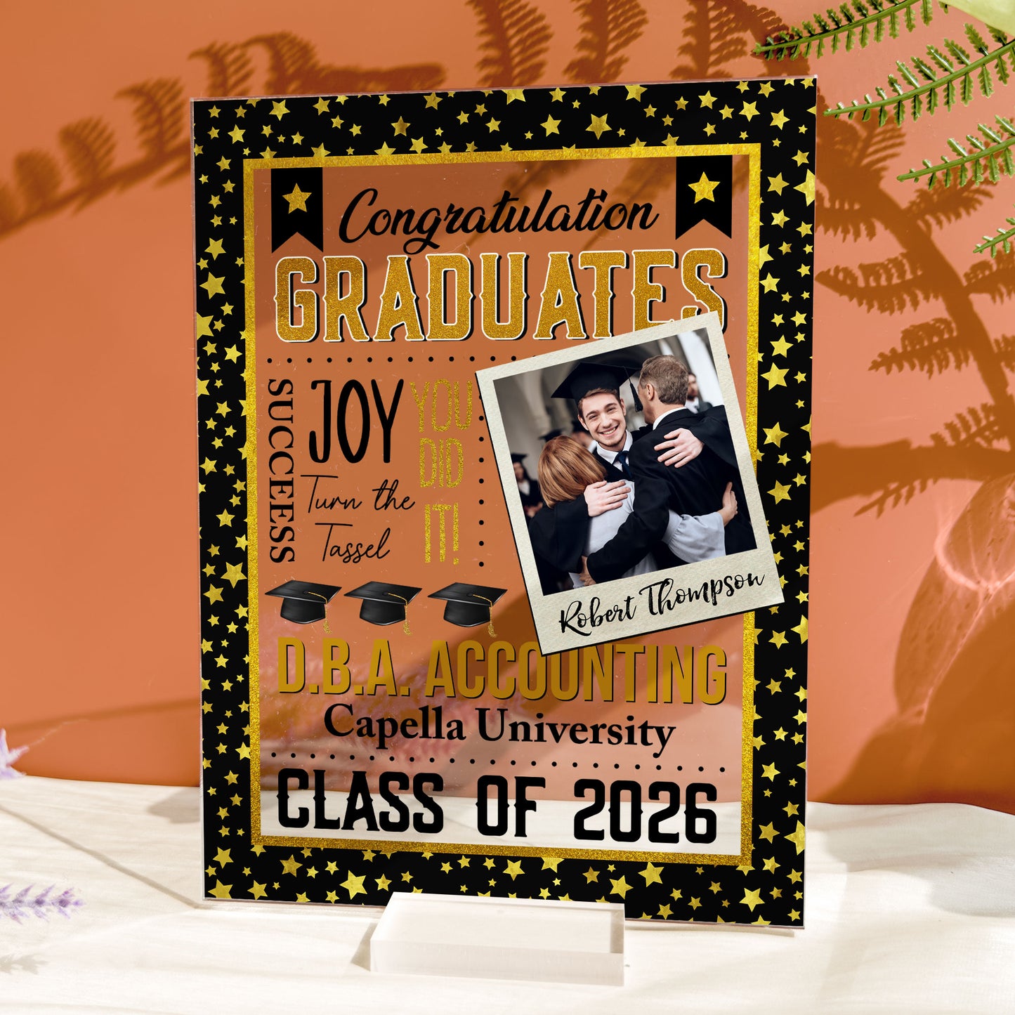 Congratulation Graduates - Personalized Acrylic Photo Plaque
