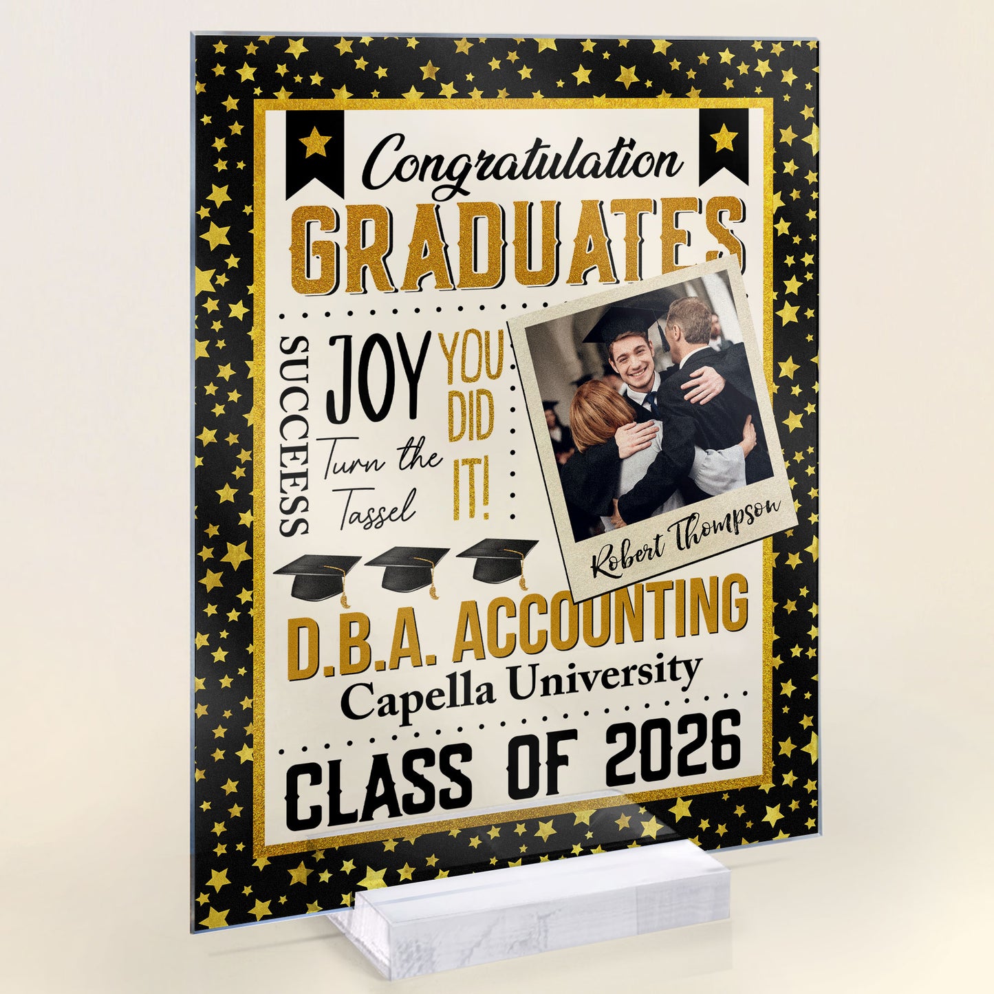 Congratulation Graduates - Personalized Acrylic Photo Plaque