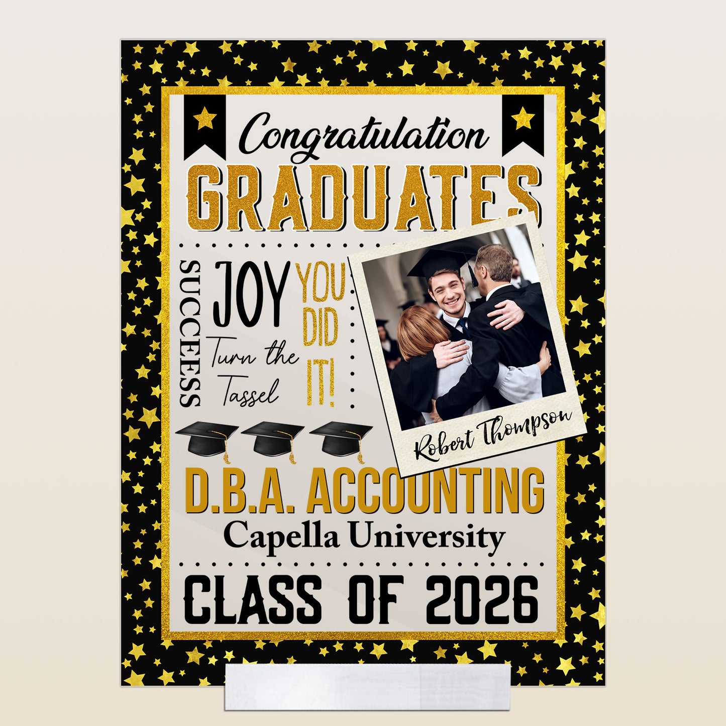 Congratulation Graduates - Personalized Acrylic Photo Plaque