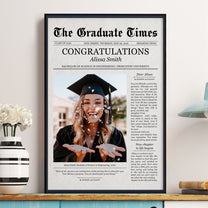 Graduate Printable Newspaper Keepsake - Personalized Photo Poster