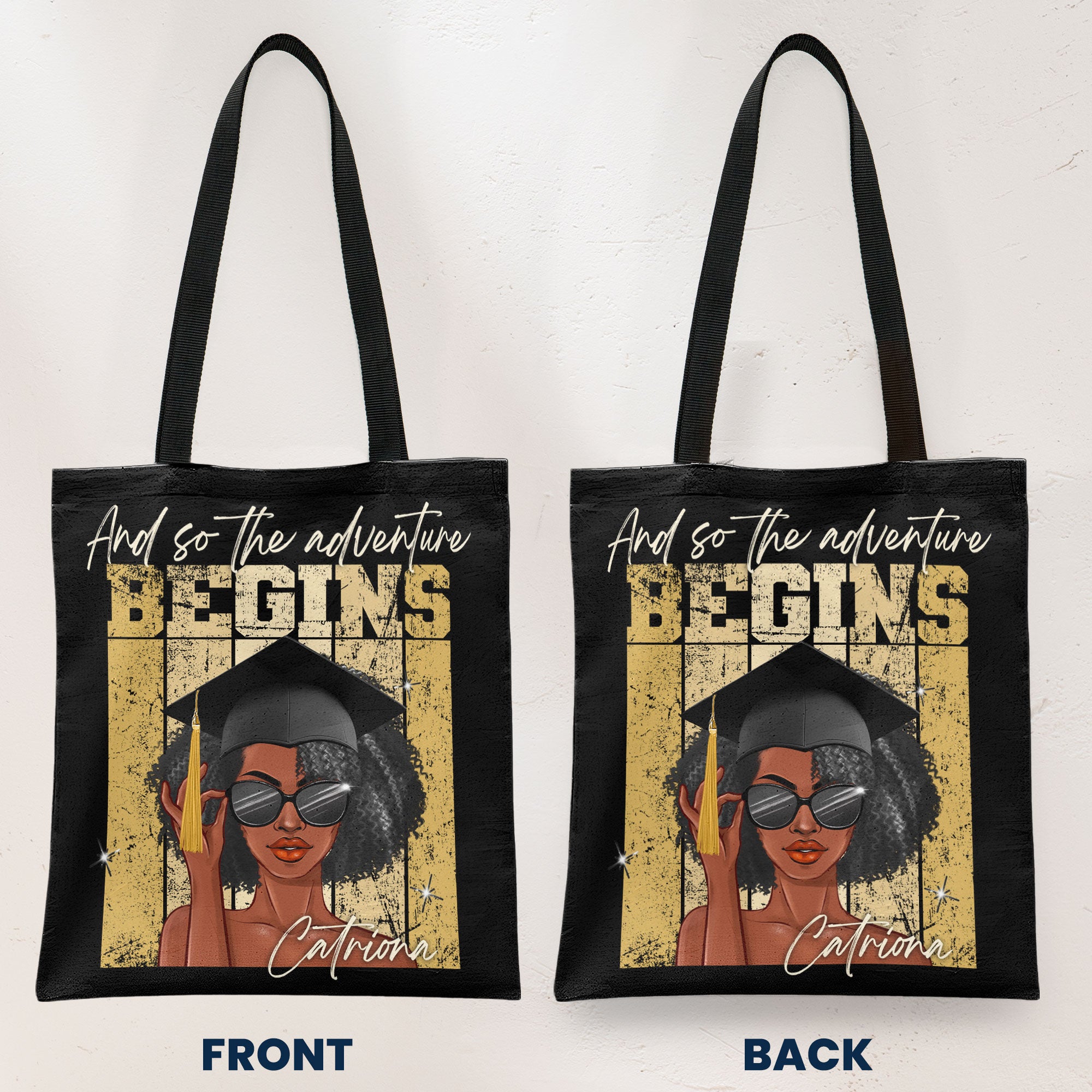 Graduation And So The Adventure Begins - Personalized Tote Bag