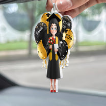 Graduation Celebration Car Ornament - Personalized Rear View Mirror Accessory