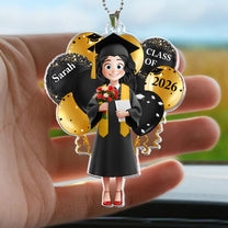 Graduation Celebration Car Ornament - Personalized Rear View Mirror Accessory