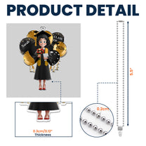 Graduation Celebration Car Ornament - Personalized Rear View Mirror Accessory