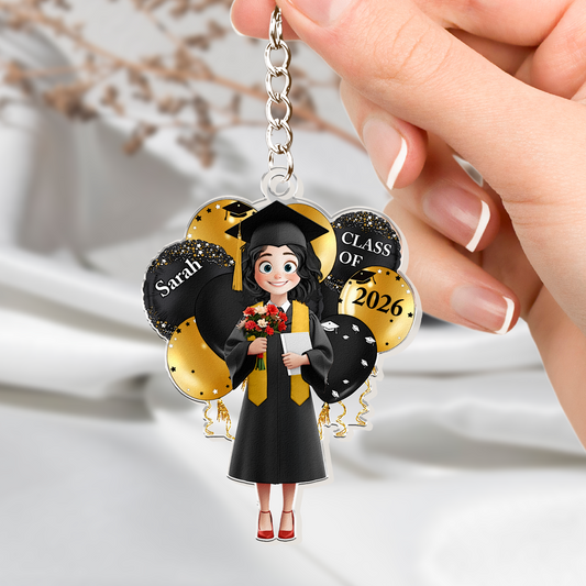 Graduation Celebration Keychain - Personalized Acrylic Keychain