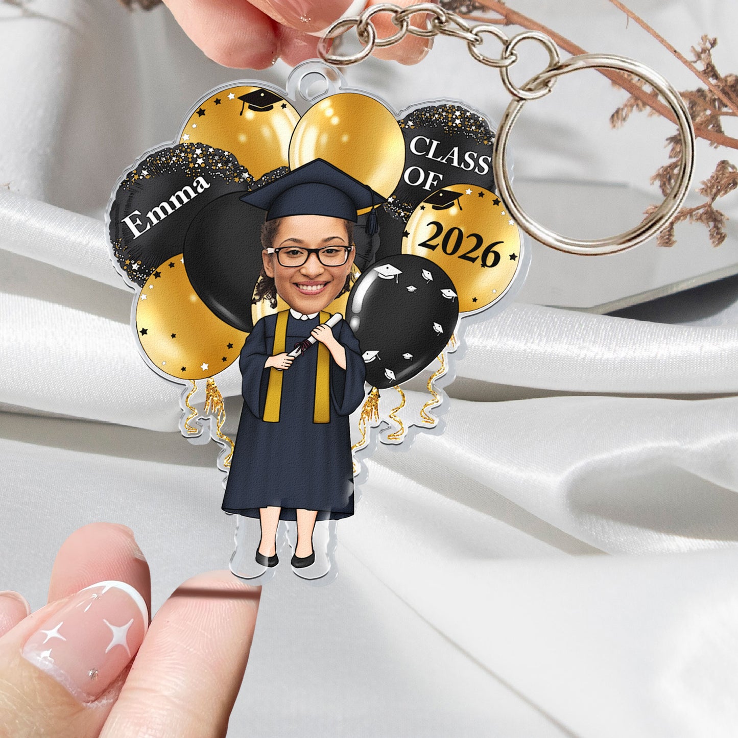 Graduation Celebration - Personalized Acrylic Photo Keychain