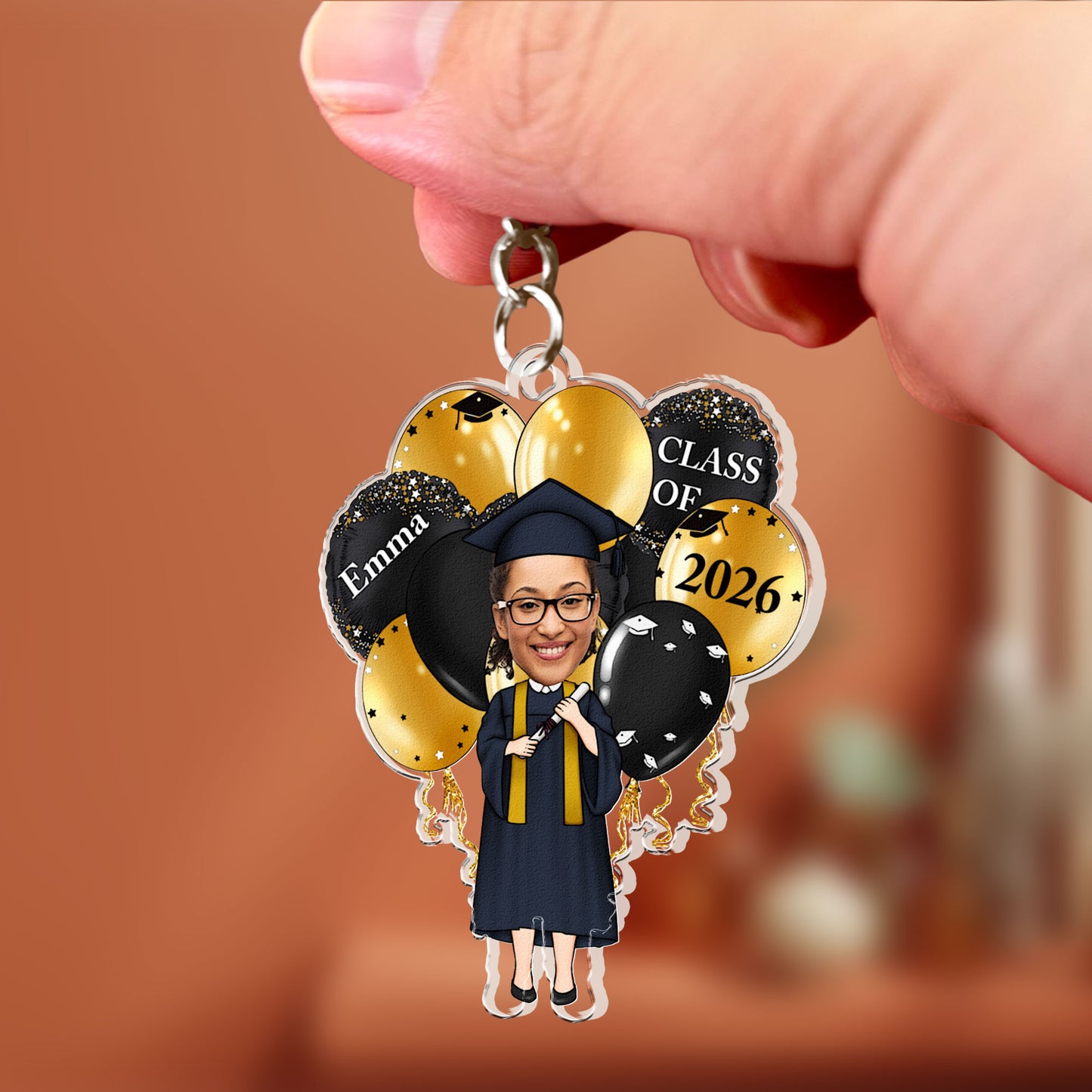 Graduation Celebration - Personalized Acrylic Photo Keychain