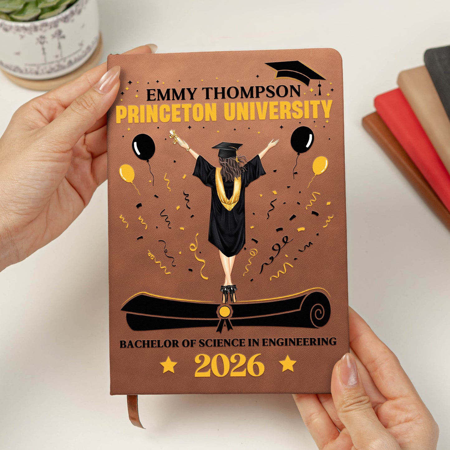 Graduation Ceremony - Personalized Leather Journal