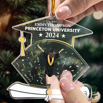 Graduation Christmas Cheer - Personalized Acrylic Ornament