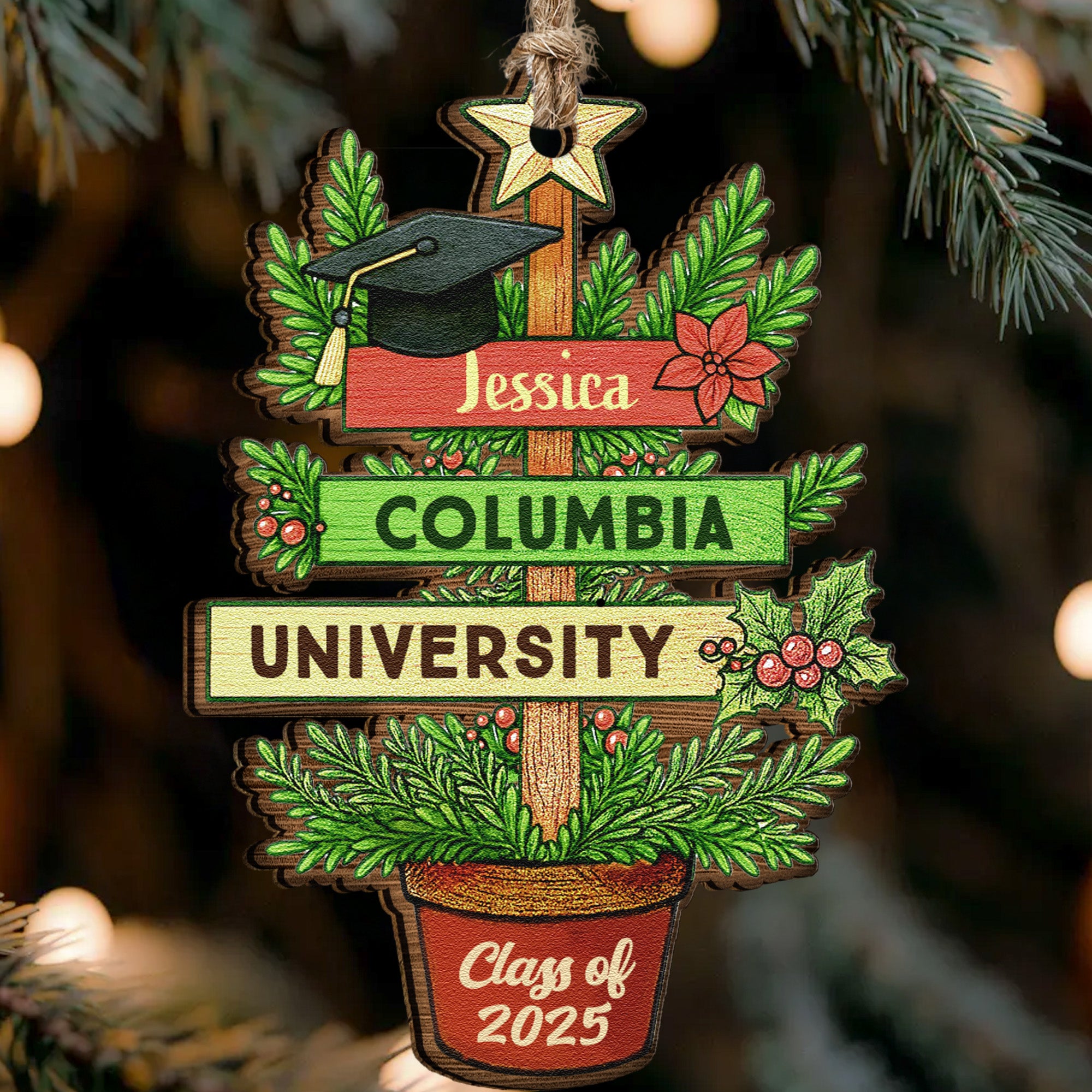 Graduation Christmas Tree - Graduation Gift - Personalized Wooden ...