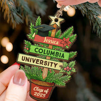Graduation Christmas Tree - Graduation Gift - Personalized Wooden Ornament