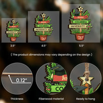 Graduation Christmas Tree - Graduation Gift - Personalized Wooden Ornament