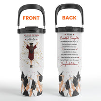 Graduation Congratulation Enjoy The Journey - Personalized 30oz Tumbler With Handle