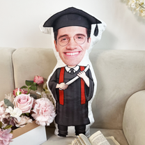 Graduation Custom Face - Personalized Photo Custom Shaped Pillow